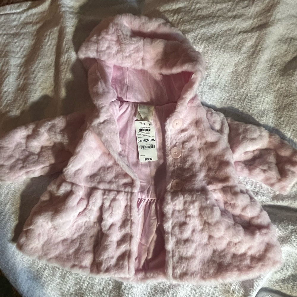 Soft Pink Hooded Puffer Jacket